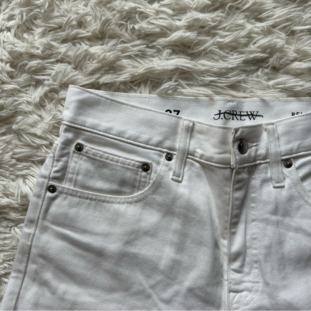 Jcrew Relaxed Denim Short White New With Tags Size 27 - Picture 4 of 12